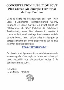 CONCERTATION PUBLIC DU SCoT 